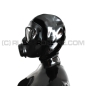 Preview: Deluxe Gasmaskenzipperhaube HR-MF mit Sprechmembran - Modell RANKSING MF11 - sofort lieferbar in Groesse S